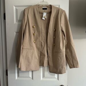 Lane Bryant Beige Blazer with Gold Buttons